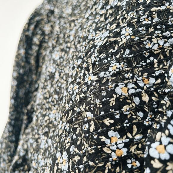 Shona Joy Denise Pintuck Babydoll Mini Balloon Puff Sleeve Short Floral Dress 10 - Picture 12 of 16